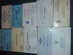 Carti de vizita vechi Colonel, Detasati Militar, Air Force Army Lot Militarie