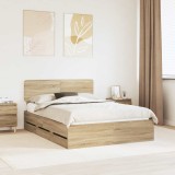 Cumpara ieftin Cadru de pat Stejar Sonoma 150 x 200 cm Lemn prelucrat