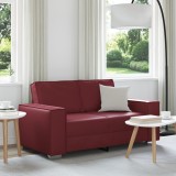 Canapea Loveseat vidaXL Roșie Vin 120 cm din Piele Artificială