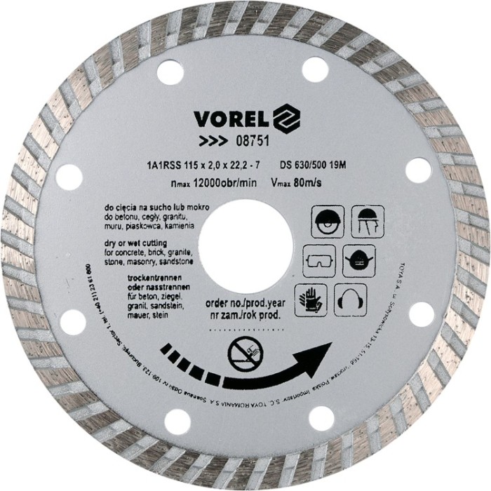 Disc diamantat turbo 115 mm VOREL