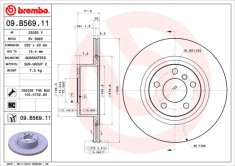 BREMBO 09.B569.11 PRIME LINE - UV Coated Disc frana