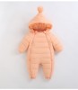 Combinezon roz somon pentru fetite, din fas (Marime Disponibila: 9-12 luni, Superbaby