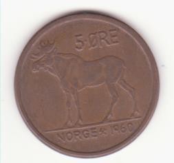 Norvegia 5 &amp;Oslash;re 1960 - Olav V foto