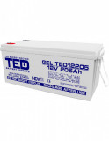 Acumulator AGM VRLA 12V 205A GEL Deep Cycle 525mm x 243mm x h 220mm M8 TED Battery Expert Holland TED003522 (1) SafetyGuard Surveillance