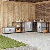 vidaXL Depozitare pentru bucătărie Argintiu 60 x 50 x 92 cm Oțel 874958