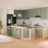 VidaXL Poartă de c&acirc;ini pliabilă cu ușă, 6 panouri, 480 cm, lemn plop 3155669