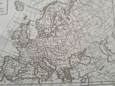 Harta a Europei, tiparitura originala din anul 1764 foto