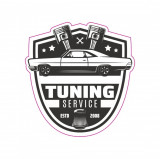 Abtibild TAG RETRO TUNING SERVICE Cod: TAG 019 / T2