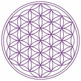 Cumpara ieftin Abtibild sticker cu Floarea Vietii , Simbolul vietii &amp;#8211; Violet mare