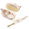 Pantofiori aurii si bentita asortata (Marime Disponibila: 6-9 luni (Marimea 19