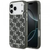 Husa MagSafe pentru Apple iPhone 17 Pro Max, Karl Lagerfeld, IML KL Monogram, Neagra