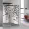 Paravan dus cu usa glisanta Glissando Black, model Dance negru, sticla clara securizata, pentru nisa cu latime intre 160-170x205 cm