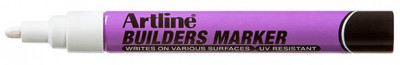 Marker Artline, Pentru Constructori, Corp Plastic, Varf Rotund 2.3mm - Alb foto