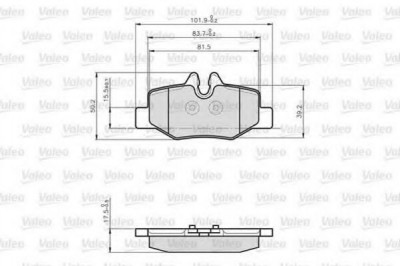 Set placute frana,frana disc MERCEDES VIANO (W639) (2003 - 2016) VALEO 872008 foto