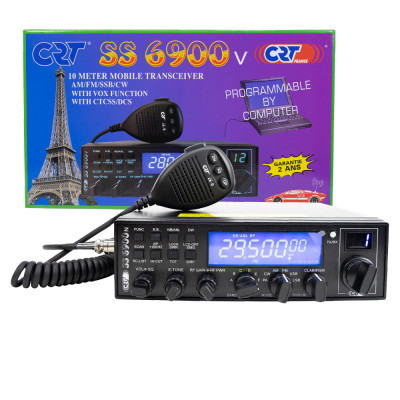 Resigilat : Statie radioamatori CRT SS 6900 VOX CB, AM, FM, USB, SSB, CW, PA, 28-2 foto
