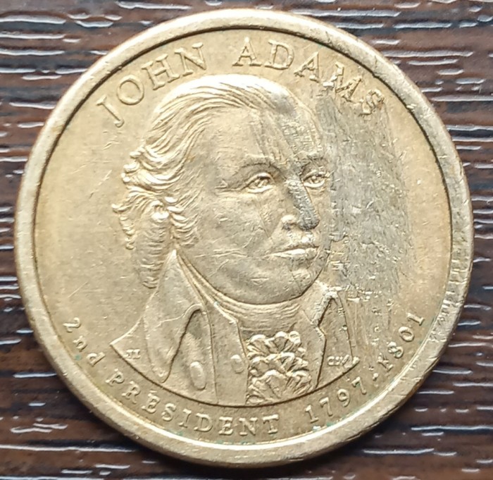 (M1827) MONEDA SUA - 1 DOLLAR 2007, SERIA PRESEDINTI - JOHN ADAMS