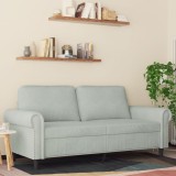 Cumpara ieftin Canapea cu 2 locuri, gri deschis, 140 cm, catifea