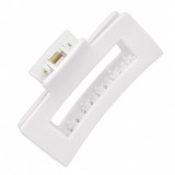 Cumpara ieftin Clama par alba 10.3 x 5 cm, cleste lat din plastic rigid, fixare sigura pentru coc, coada si par lung