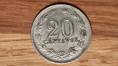 Argentina - moneda de colectie - 20 centavos 1924 - frumoasa ! foto