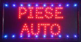 Reclama LED - PIESE AUTO - de interior, afisaj rosu, 48 x 25 cm