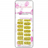 Stickere nail art galben și maro cu imprimeu animal, INGINAILS