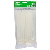 Set de 50 buc Coliere de Plastic, 200 mm x 7,6 mm culoare alb,Hofftech,rezistente UV