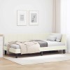 VidaXL Cadru de pat colțar cu headboard Crem 90 x 190 cm Catifea 42016345