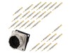 Conector circular Amphenol IP67, 26 pini, 7.5A, 150V, Montare panou, Crimp, Gold Flash
