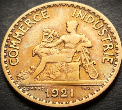 Moneda istorica (BUN PENTRU) 1 FRANC - FRANTA, anul 1921 * cod 4433 foto