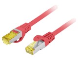 Patch cord LANBERG RJ45 S/FTP Cat 6a 5m LSZH roșu