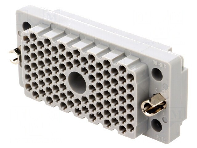 Conector dreptunghiular soclu hermafrodit policarbonat