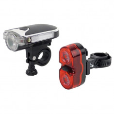 Set lumini bicicleta LED, lumina fata si lumina spate , cu baterii tip AAA/ LR03 foto