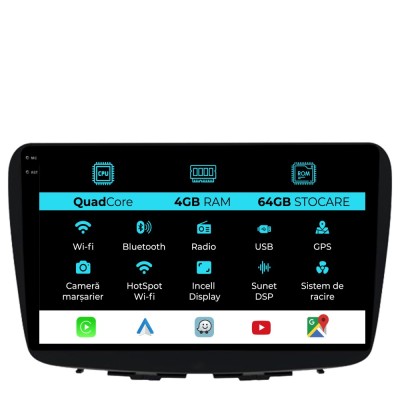 Navigatie Dedicata Suzuki Balneo (2015-2025),QuadCore, 9Inch, 4Gb Ram, 64Gb Stocare, Carplay foto