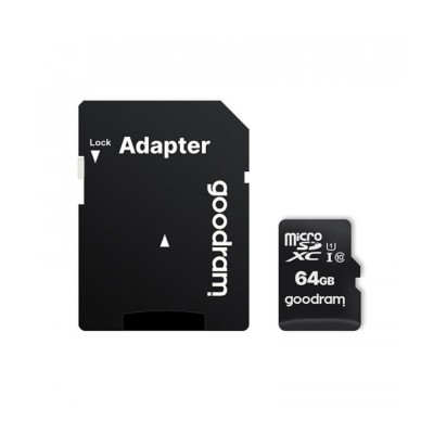 Card de memorie MicroSDXC + Adaptor SD, GOODRAM M1AA-0640R12, 64 GB, Memorie interna USH-I SmartElectro IntelligentHouse foto