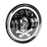 Proiector LED Skull craniu decorativa suplimentara 60W 9-36V 12V 24V rotunda 7 inch 170 mm 6000K 5500 lm AMiO 03695