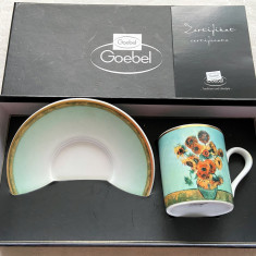 Ceasca / Set- espresso- Goebel- Vincent Van Gogh - Floarea soarelui + certificat