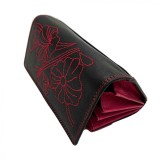 Portofel Dama Piele Naturala cu Imprimeu Floral Roberto Germany, Protectie RFID, Compartimentat