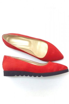 Balerini din piele Red Cora foto