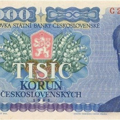 CEHOSLOVACIA █ bancnota █ 1000 Korun █ 1985 █ P-98 █ UNC █ necirculata