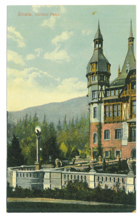 527 - SINAIA, Prahova, PELES Castle, Romania - old postcard - unused