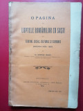 George Maior Sercaia 1809-1909: O pagina din luptele romanilor cu sasii - Carte Veche 1910, Bucuresti
