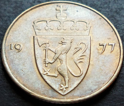 Moneda 50 ORE - NORVEGIA, anul 1977 *cod 76 foto