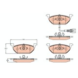 Set placute frana fata TRW Audi A3 (8L) Seat Altea Leon (1M/1P) Toledo 2004-; Skoda Fabia 1999-2014 Octavia 1996-2013 VW Beetle Bora Caddy III Golf 4