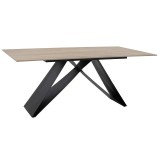 Cumpara ieftin Masa Kitcen Sabrina piatra sinterizata Sonoma-negru 180x90 x75cm