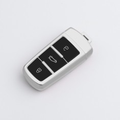 Husa Cheie Compatibila cu CC Passat B6 B7, Tpu, Gri- Pentru model cu keyless