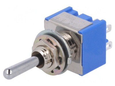 Comutator basculant DP3T ON-OFF-(ON) 6A 125VAC foto