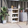 Gossi dulap bucatarie de exterior, alb, 55x55x92 cm, lemn masiv pin