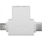Adaptor USB 3.0 A mama la tata micro USB +USB Type C tata alb Goobay