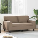 vidaXL Canapea cu 2 locuri, cappuccino, 120 cm, piele ecologică 359416