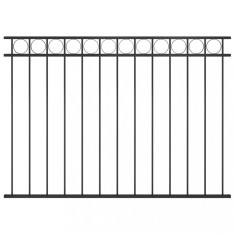vidaXL Panou de gard din oțel 1,7x1,2 m negru